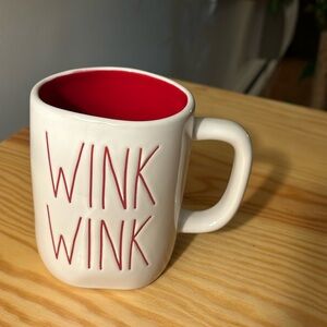 Rae Dunn Mug “Wink Wink” - Red Interior